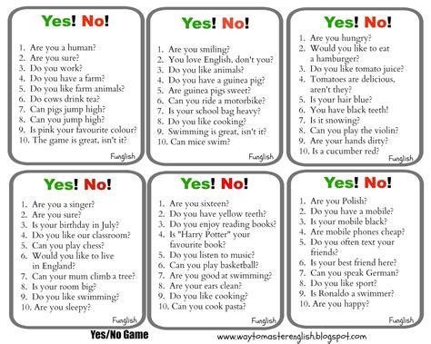 yes or no game